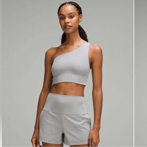 Lululemon Align One-Shoulder Sports Bra in Gray